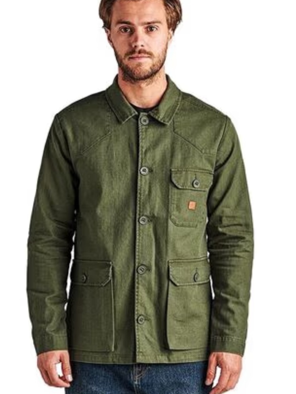 Roark Square Go Jacket Men’s XL Green Utility Button Up